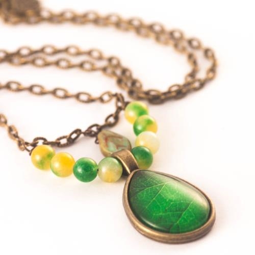 Collar Hoja de Cristal | COHOCR | Collares, de Hoja, Bohemio