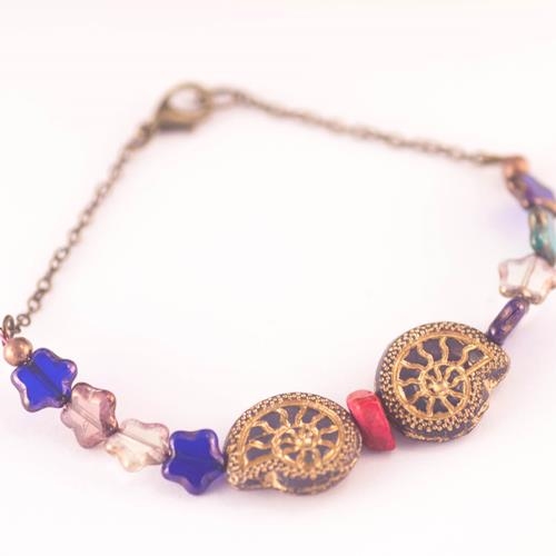 Pulsera Caracola | PLCARA | Pulsera, de cristal, caracolas