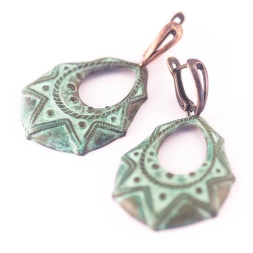 Pendientes Celtas | PNCELT | Pendientes, Largos, Patina