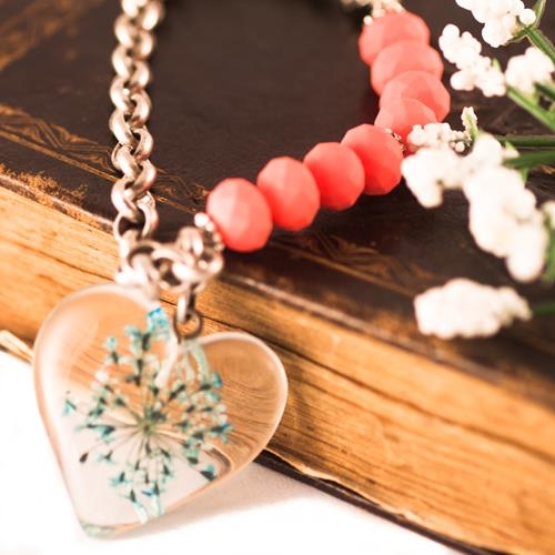 Pulsera Corazón Azul | PLCOAZ | pulseras, de, rosas, azul, azules, corazon, corazones, plata, flores, flor