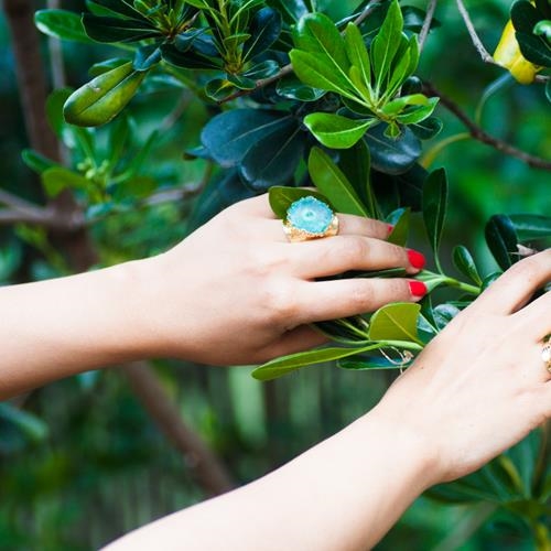 Anillo Verde Cuarzo Ajustable | ANVECU | anillos, verdes, cuarzo, ajustable, ajustables, oro, de